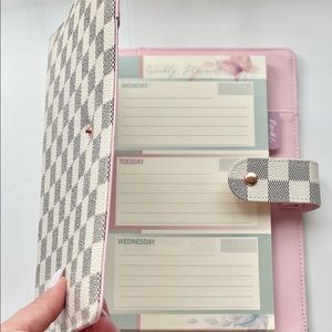Vegan Leather Cover for Agenda with Free Weekly planner and Notes Inserts